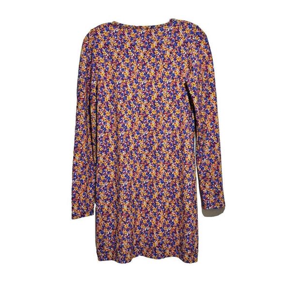 Rebecca Minkoff Womens Shift Dress Multicolor Medium Ditsy Floral Long Sleeve - Picture 2 of 8